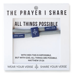 with men this is impossible, but with god, all things are possible bracelet
