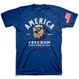 america eagle patriotic t shirt freedom graphic royal blue