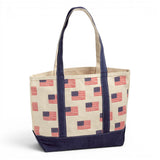patriotic American flag cotton canvas tote bag reusable shopping bag Americana accessory
