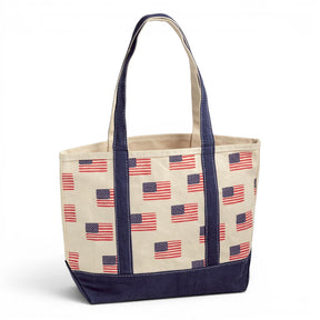 patriotic American flag cotton canvas tote bag reusable shopping bag Americana accessory
