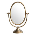 oval brass vanity mirror on stand adjustable tabletop mirror antique finish bedroom dresser decor