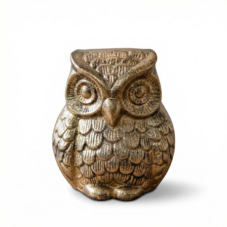 antique brass owl statue decorative owl figurine for shelf and tabletop décor