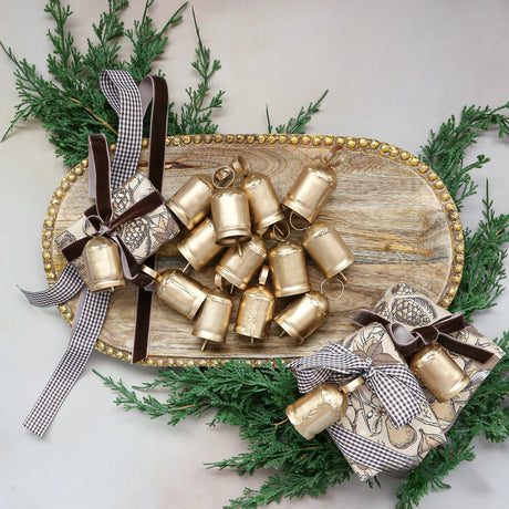 Antique gold jingle bell filler set of 12 by Mudpie