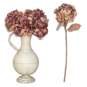 antique mauve hydrangea faux stem