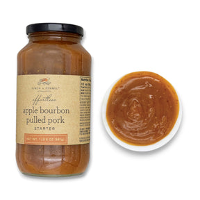 apple bourbon pulled pork starter slow cooker bbq pork sauce