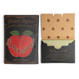 Flower Market Apple Cider paper soap booklet with a red apple illustration, vintage-style lettering, and 50 dissolving soap sheets
