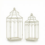 white metal decorative lantern with arched frame candle lantern farmhouse style
