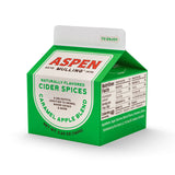 Aspen Mulling Spices caramel apple cider spice blend in a 5.65-ounce green carton
