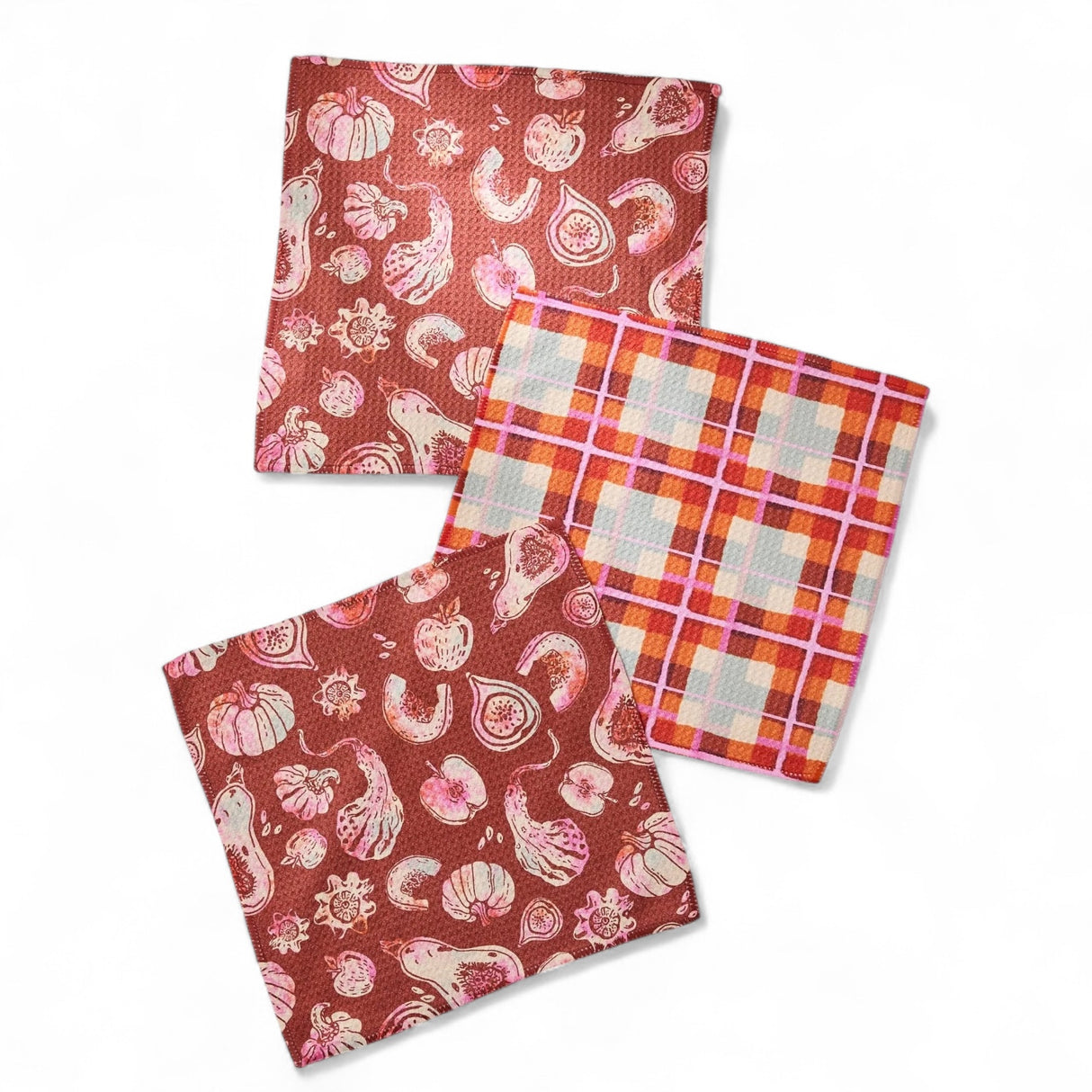 Autumnal Love Geometry Dishcloths | 3-Pack