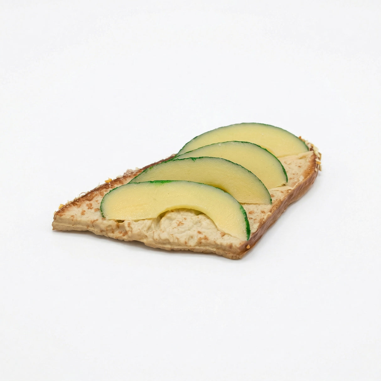 Realistic fake avocado toast display prop for kitchen décor and food photography