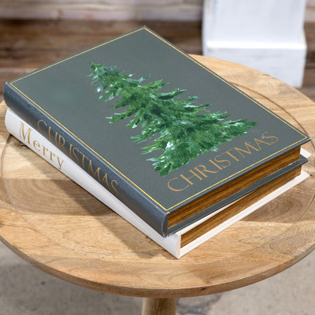 Merry Christmas Storage Book Boxes | (Set of 2)