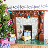 Bright Reindeer Sewn Paper Garland | East End Press