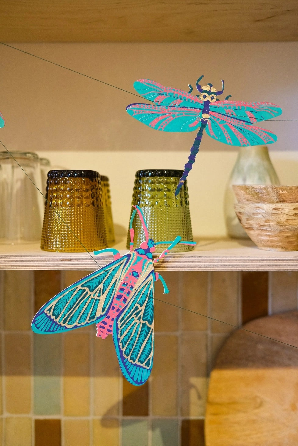 Hand-Sewn Insects Paper Garland | East End Press