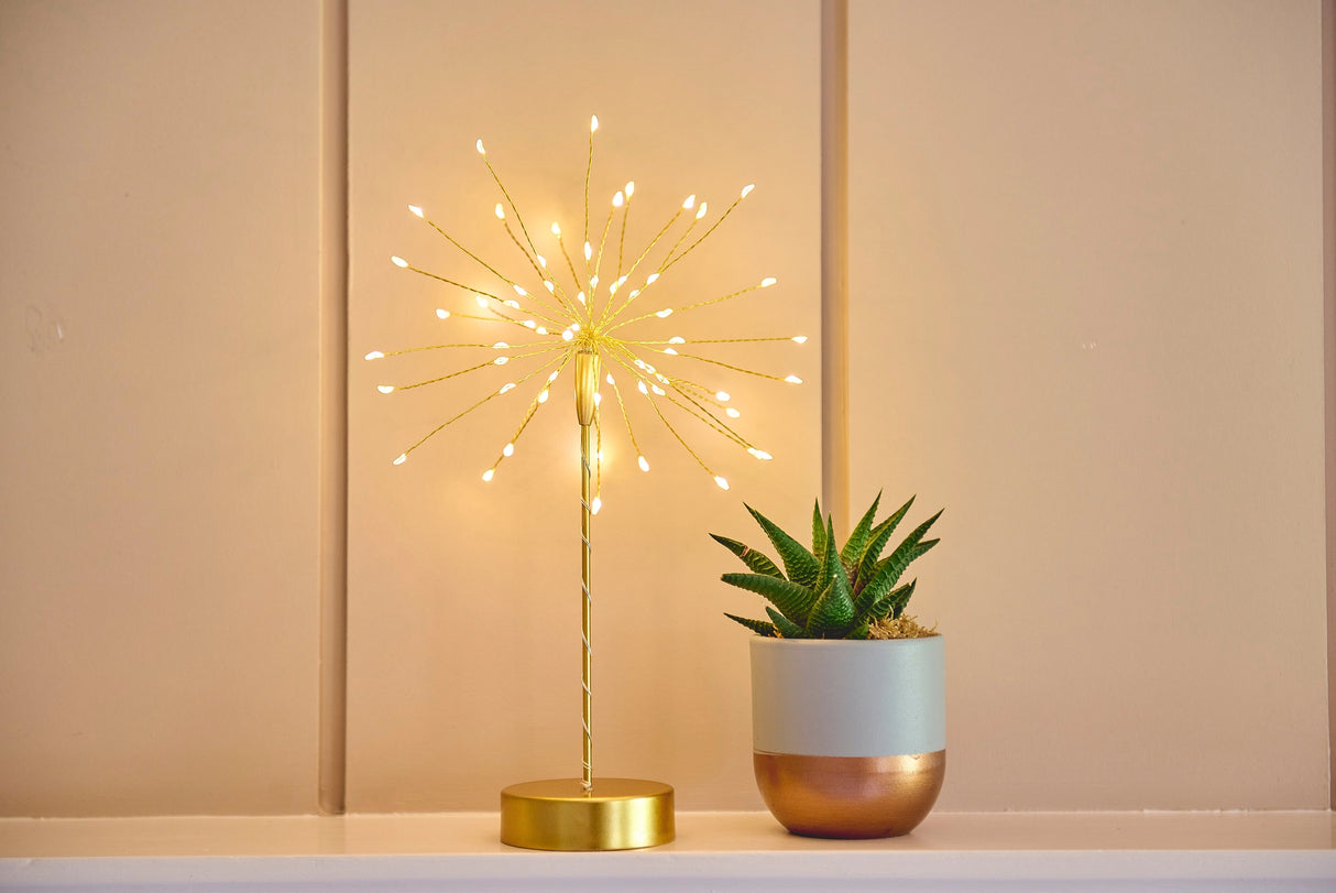 Gold Starburst LED Table Light