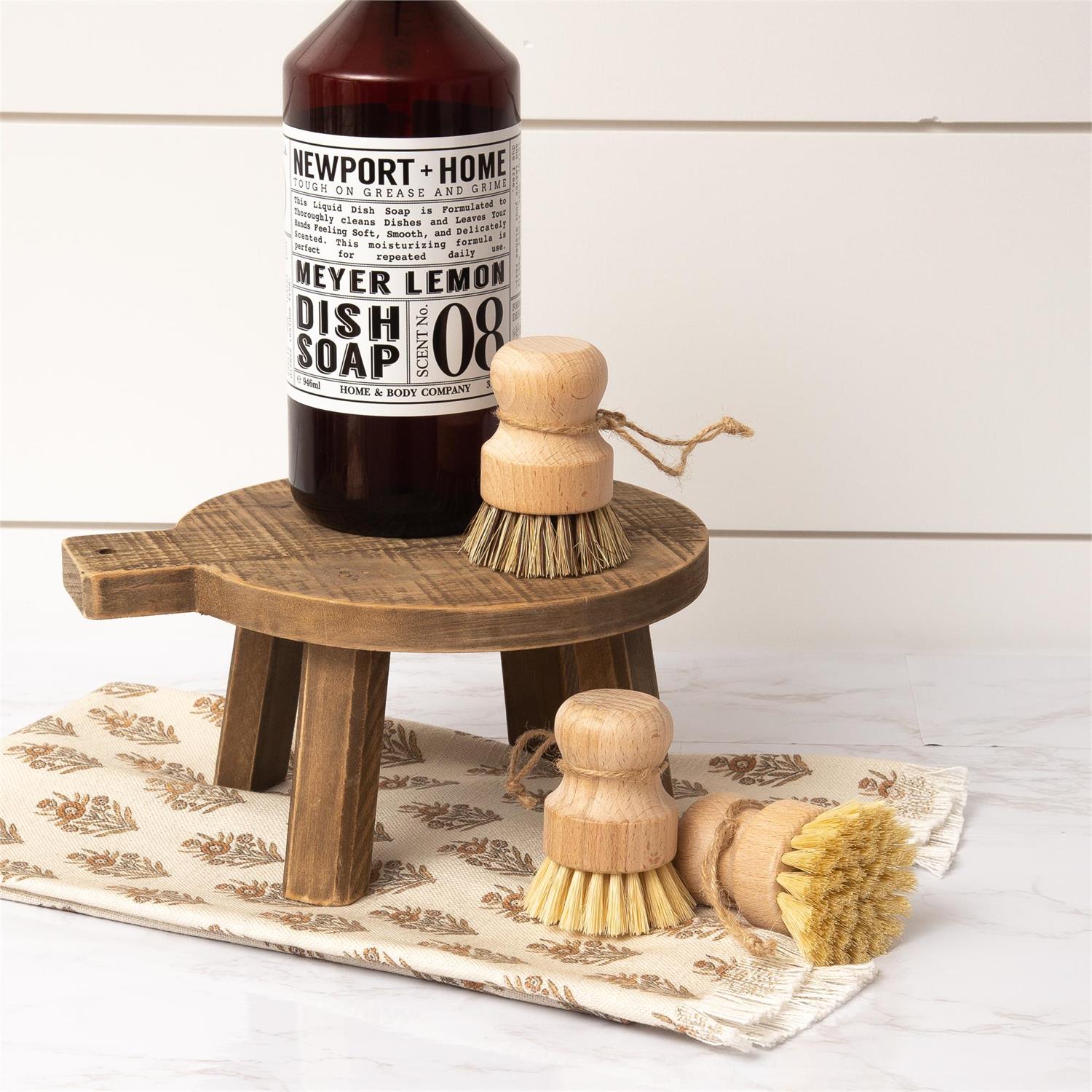 Bamboo Handle Mini Scrub Sisal Brush - Thumbnail 3