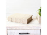 Beige Linen Storage Book Box