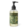  ILLUME Balsam & Cedar hand soap in a clear 8 fl oz bottle with a black pump and green botanical label with gold accents