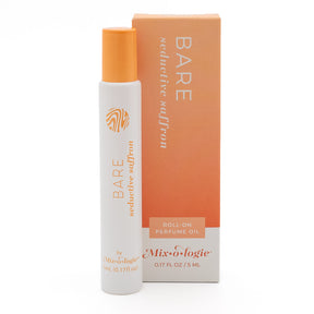 women’s bare seductive saffron roll-on perfume oil warm amber jasmine scent travel size fragrance