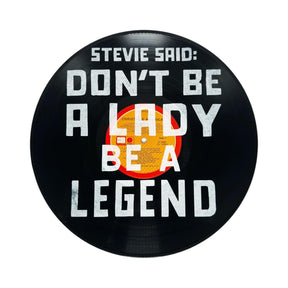 dont be a lady be a legend vinyl record wall art sugarboo 12 inch statement decor