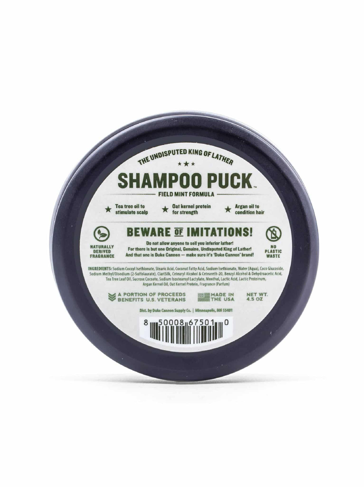 Field Mint- Solid Bar Shampoo Puck | Duke Cannon