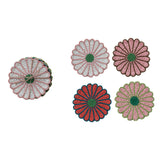 beaded floral circular drink coasters by Creative Co-Op