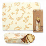 Bee’s Wrap XL reusable bread wrap in honeycomb print