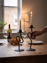Hand-Forged Iron Taper Candle Holder
