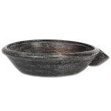 22 inch black clay vintage inspired dahi bowl decorative centerpiece