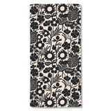 Black Flower Garden Bar Towel by Geometry