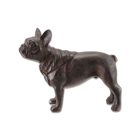 Black resin French bulldog figurine decorative shelf accent
