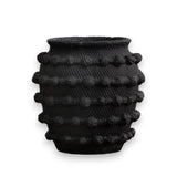 Black Textured Knot Cement Vase