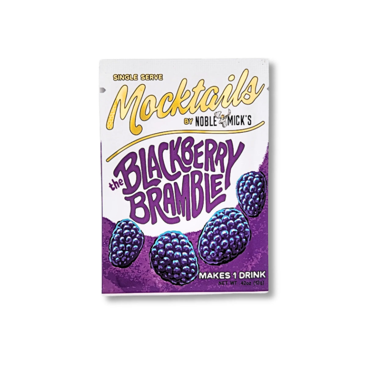 blackberry bramble single serve mocktail mix packet by Noble Mick’s