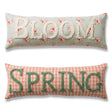 spring bloom lumbar pillows embroidered floral gingham decorative cushions