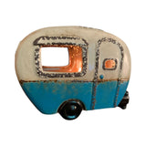 blue white ceramic camper van lamp by Kalalou