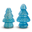 Blue embossed mercury glass decorative tree available in two sizes, each sold individually.