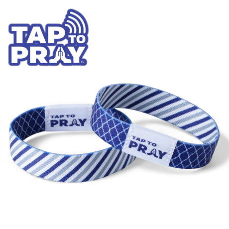 blue stripe tape to pray bible verse wristband