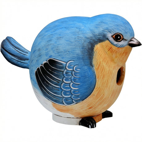 bluebird wooden birdhouse hand painted hanging garden bird house decor
