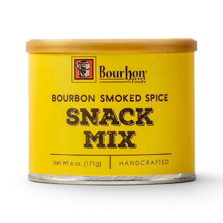 bourbon smoked snack mix gourmet party snack tin