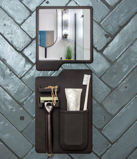 Fogless Shower Mirror & Shaving Caddy Organizer