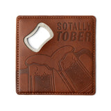 Pour Decisions Leather Bottle Opener Coaster