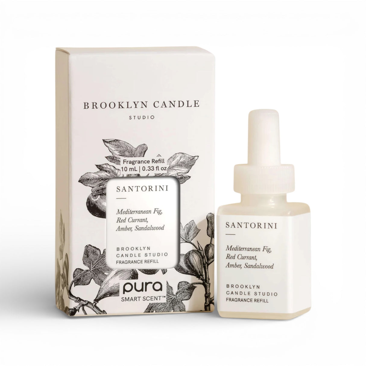 Brooklyn Candle Studio Santorini Pura fragrance refill with fig, red currant, amber and sandalwood scent