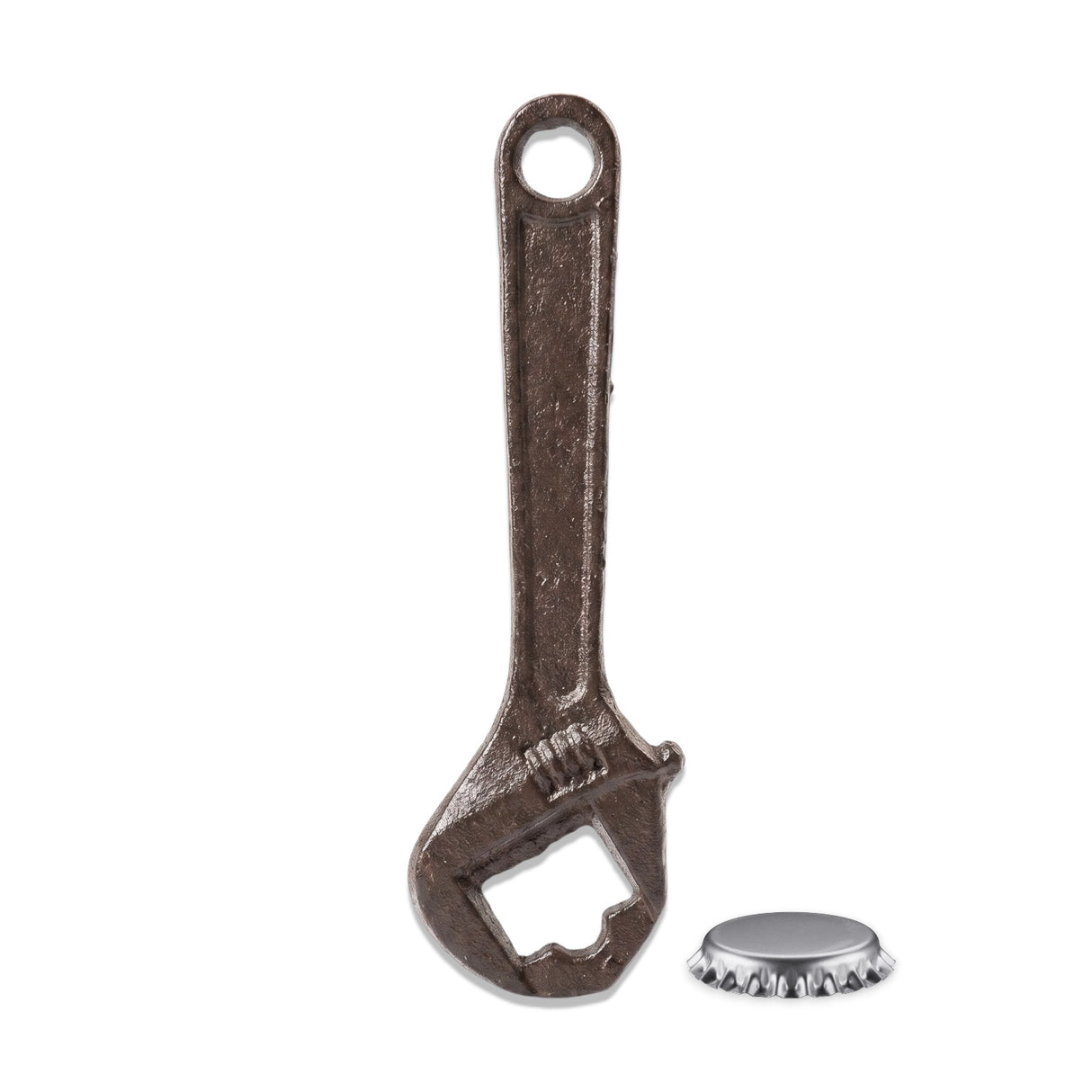 cast iron wrench bottle opener rustic bar tool industrial style beer opener