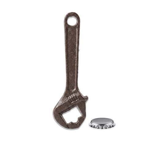 cast iron wrench bottle opener rustic bar tool industrial style beer opener