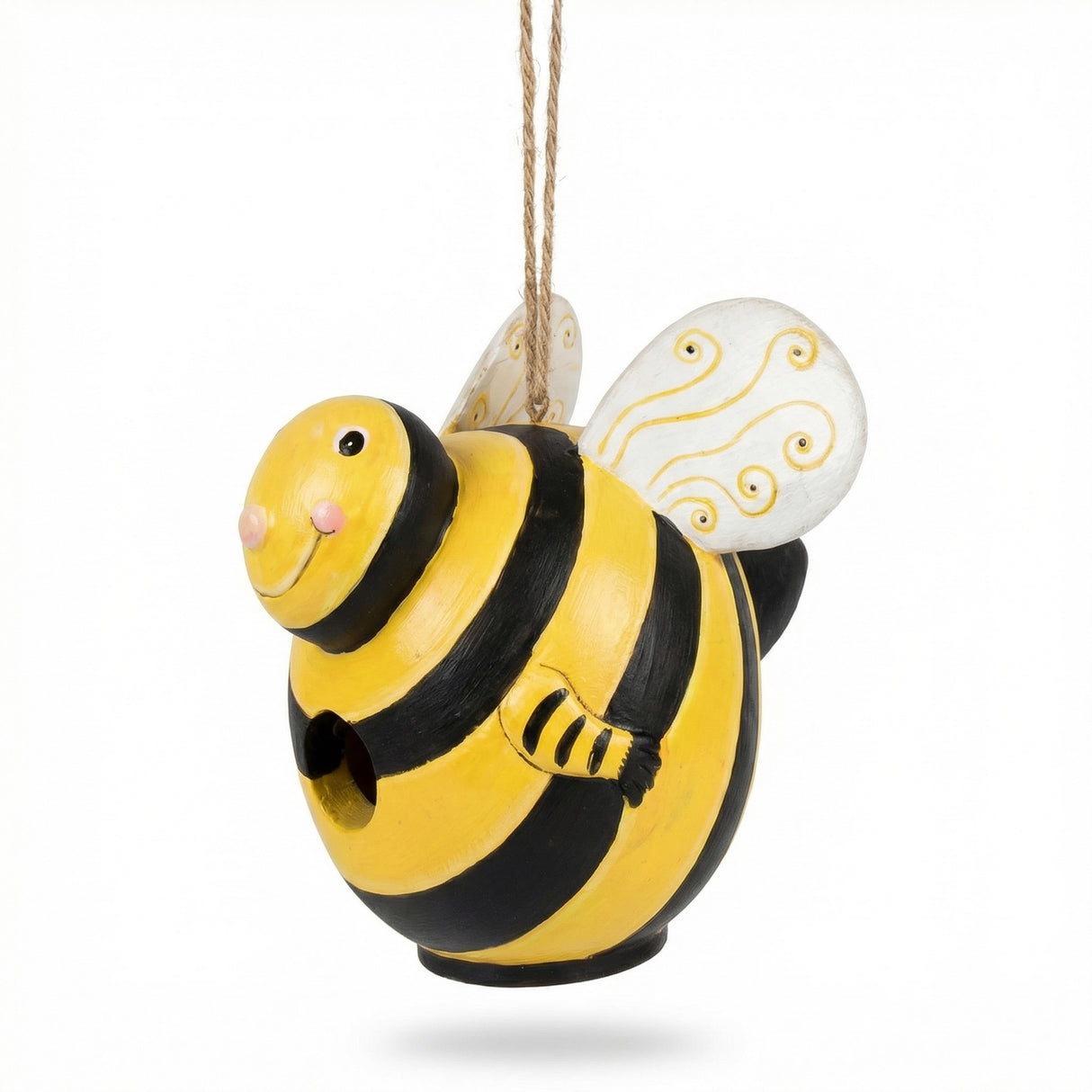 bumblebee wooden birdhouse hand painted hanging garden bird house decor