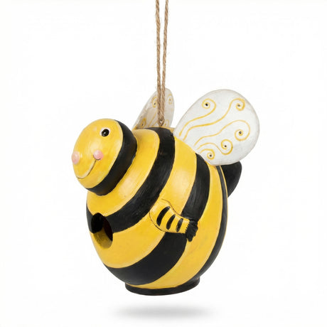 bumblebee wooden birdhouse hand painted hanging garden bird house decor