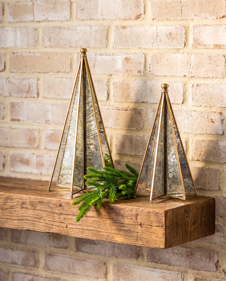 Antique Brass Mirrored Christmas Tree