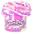 Tri-colored butterfly butter slime with charms and sprinkles