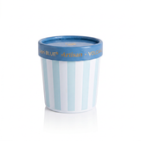 capri blue volcano candle gelato cup striped blue candle 6.5 oz
