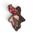 cardinal on branch metal wall plaque Christmas wall decor