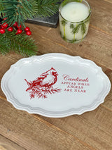 Red Cardinal Ceramic Sentiment Tray